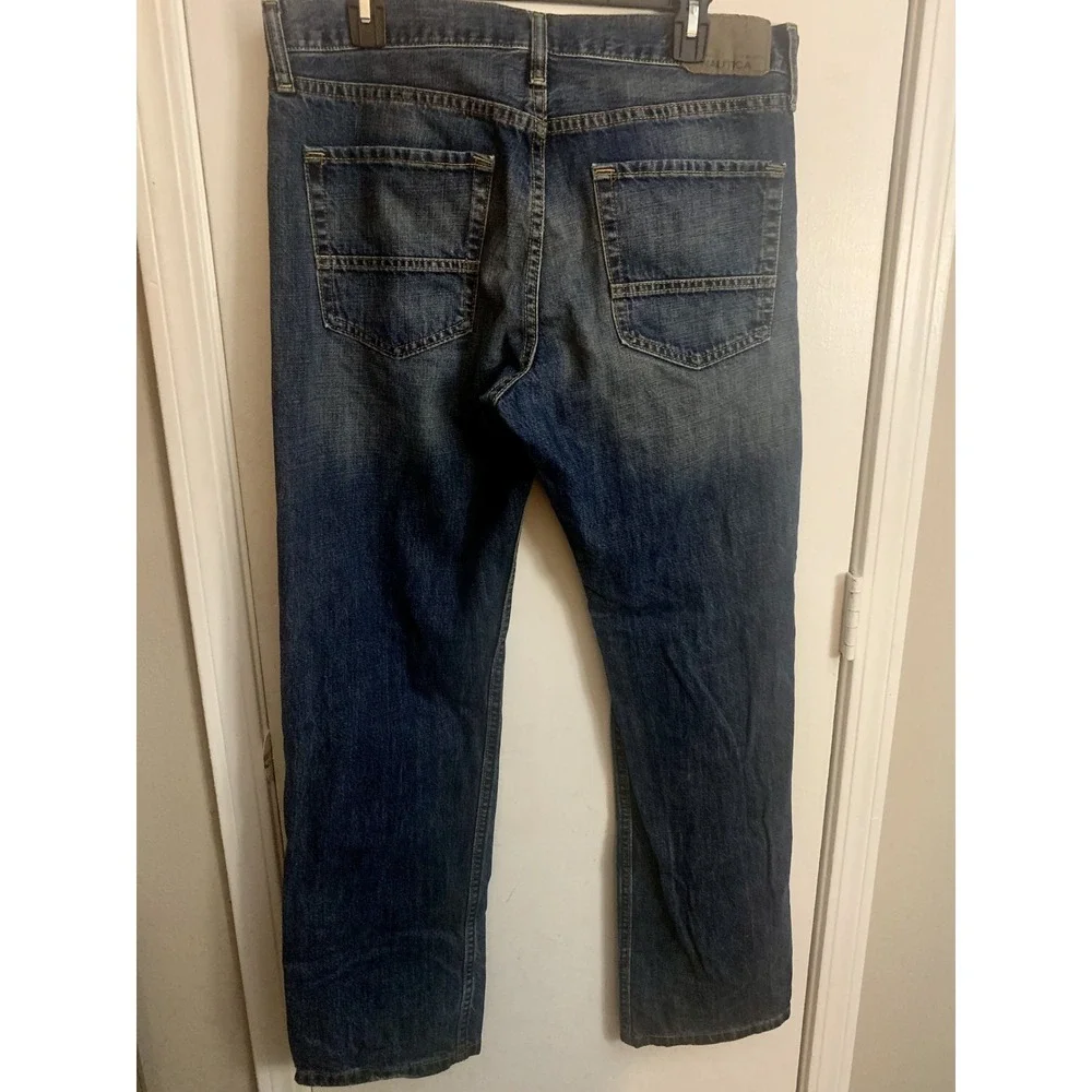 Nautica Relaxed Fit Blue Denim Jeans Mens‎ 32x32 Casual Everyday